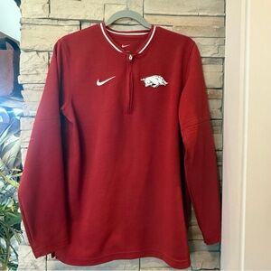 Arkansas Razorbacks Nike 1/4 Zip Pullover Women's Small Red DRI-FIT